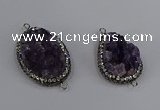 NGC1618 20*30mm - 25*35mm freeform amethyst connectors wholesale