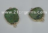 NGC162 25*35mm - 30*40mm freeform chrysocolla gemstone connectors