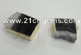 NGC165 20*25mm - 25*35mm freeform druzy amethyst connectors