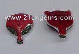 NGC1703 40*55mm - 45*60mm Fox-head agate gemstone connectors