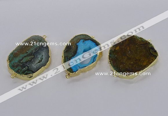 NGC1713 30*40mm - 40*45mm freeform opal gemstone connectors