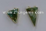 NGC1717 25*30mm - 25*40mm triangle agate gemstoen connectors