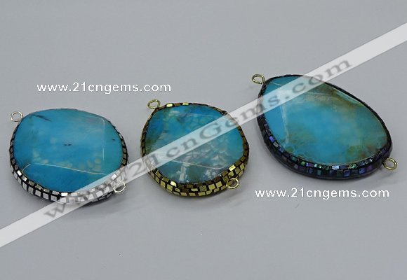 NGC1741 35*45mm - 40*50mm freeform agate gemstone connectors