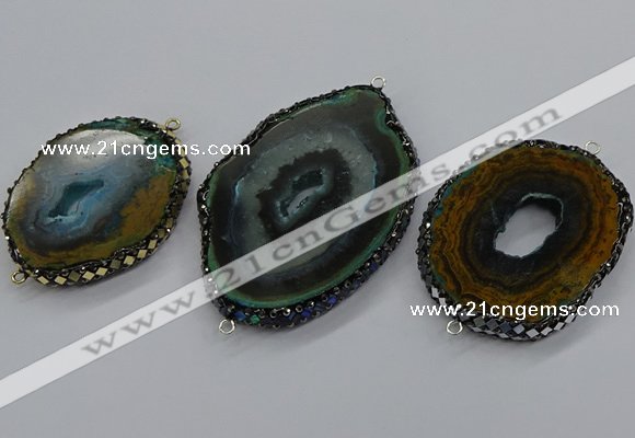NGC1745 35*45mm - 45*60mm freeform opal gemstone connectors