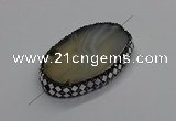 NGC1770 35*55mm - 40*60mm oval agate connectors wholesale