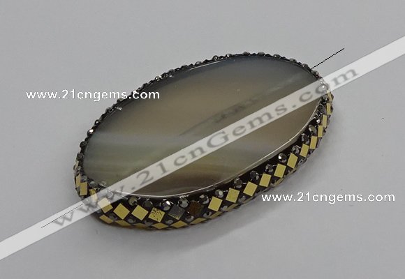 NGC1771 35*55mm - 40*60mm oval agate connectors wholesale