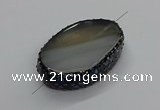 NGC1772 35*55mm - 40*60mm oval agate connectors wholesale