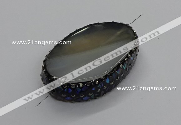 NGC1772 35*55mm - 40*60mm oval agate connectors wholesale