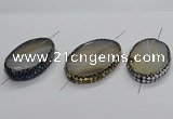 NGC1773 35*55mm - 40*60mm oval agate connectors wholesale