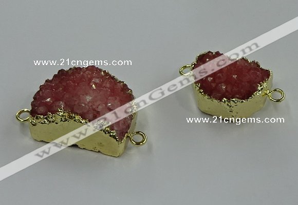NGC1793 15*20mm - 22*30mm freeform druzy agate connectors