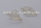 NGC1800 18*25mm - 22*30mm nuggets white crystal connectors