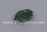 NGC1805 20*25mm - 25*30mm faceted freeform fluorite connectors