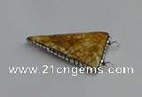 NGC1830 30*35mm - 30*40mm triangle agate connectors wholesale