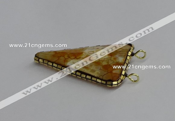 NGC1831 30*35mm - 30*40mm triangle agate connectors wholesale