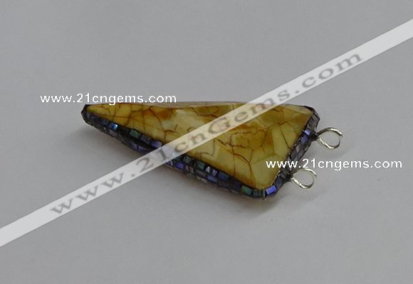 NGC1832 30*35mm - 30*40mm triangle agate connectors wholesale