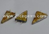 NGC1833 30*35mm - 30*40mm triangle agate connectors wholesale