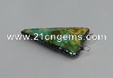 NGC1837 30*35mm - 30*40mm triangle agate connectors wholesale