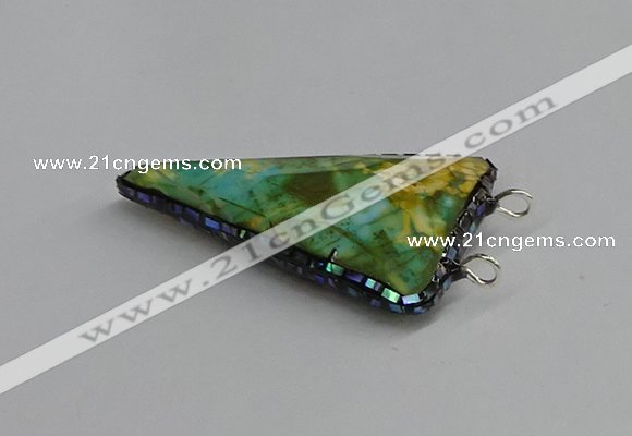 NGC1837 30*35mm - 30*40mm triangle agate connectors wholesale