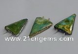 NGC1838 30*35mm - 30*40mm triangle agate connectors wholesale