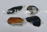 NGC188 18*35mm - 25*40mm freeform druzy agate connectors