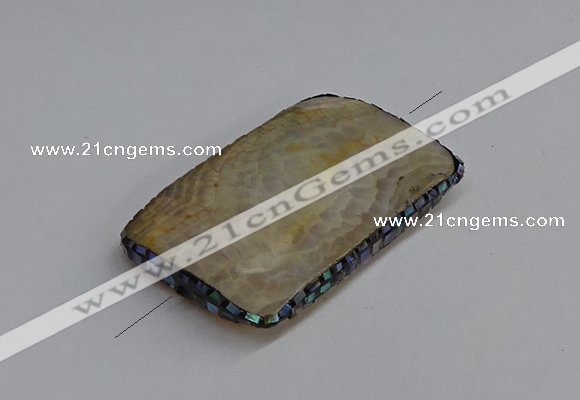 NGC1882 30*40mm - 30*45mm rectangle agate gemstone connectors