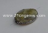 NGC1885 30*40mm - 30*45mm oval agate gemstone connectors