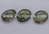 NGC1893 40*50mm - 45*55mm freeform agate gemstone connectors