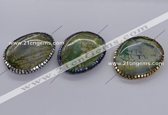 NGC1893 40*50mm - 45*55mm freeform agate gemstone connectors