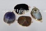 NGC190 25*35mm - 35*40mm freeform druzy agate connectors