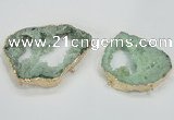 NGC204 50*60mm - 55*75mm freeform druzy agate connectors