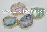 NGC205 50*60mm - 55*75mm freeform druzy agate connectors