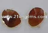 NGC211 30*40mm - 35*45mm freeform agate gemstone connectors