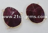 NGC213 30*40mm - 35*45mm freeform agate gemstone connectors