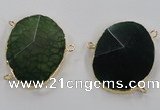 NGC214 30*40mm - 35*45mm freeform agate gemstone connectors