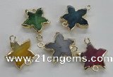 NGC217 24mm - 25mm star agate gemstone connectors wholesale