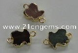 NGC219 10*12mm agate gemstone connectors wholesale