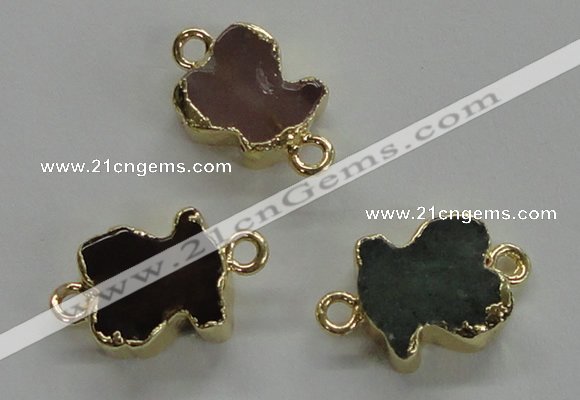 NGC219 10*12mm agate gemstone connectors wholesale