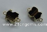 NGC220 10*12mm tiger eye gemstone connectors wholesale