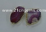 NGC228 25*35mm - 30*40mm freeform druzy agate connectors