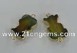 NGC241 20*30mm agate gemstone connectors wholesale