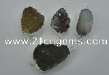 NGC26 20*30mm - 40*50mm freeform druzy agate connectors