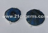 NGC277 30*35mm - 35*40mm freeform agate gemstone connectors