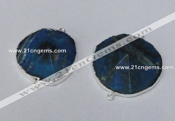 NGC277 30*35mm - 35*40mm freeform agate gemstone connectors