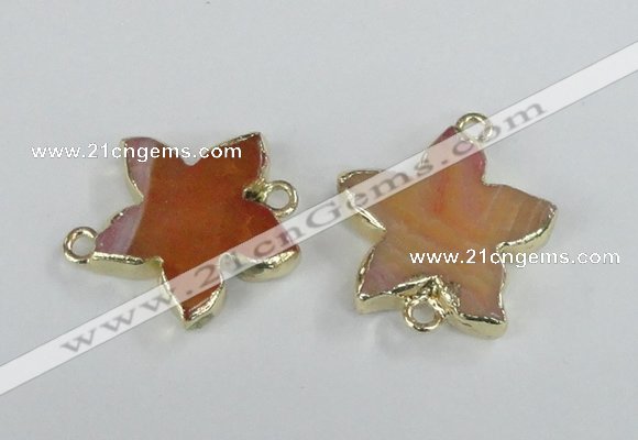 NGC293 24*26mm star agate gemstone connectors wholesale