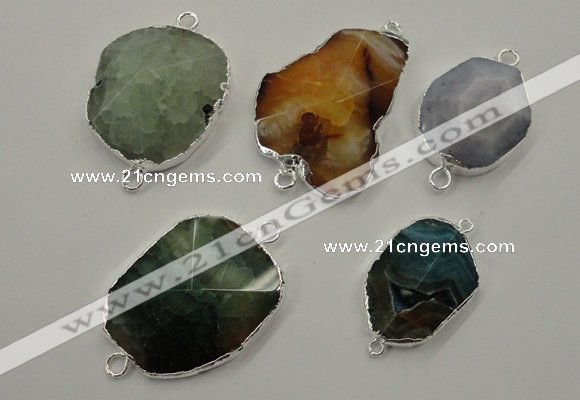 NGC30 20*30mm - 30*40mm freeform druzy agate connectors