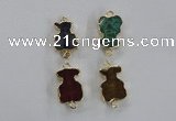 NGC306 15*20mm - 18*25mm agate gemstone connectors wholesale