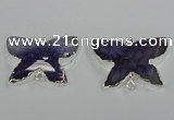 NGC310 22*30mm carved butterfly agate gemstone connectors