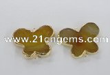 NGC316 30*38mm butterfly agate gemstone connectors wholesale