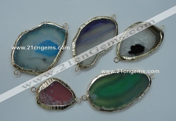 NGC34 25*35mm - 40*55mm freeform druzy agate connectors