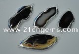 NGC35 20*40mm - 30*60mm freeform agate connectors